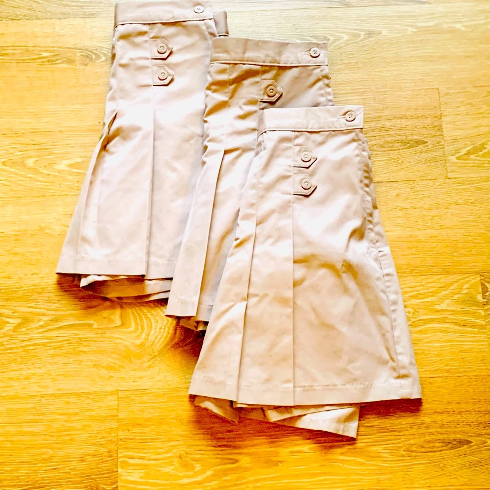 3 Pair Gurls Uniform Skorts sz 14